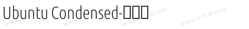 Ubuntu Condensed字体转换